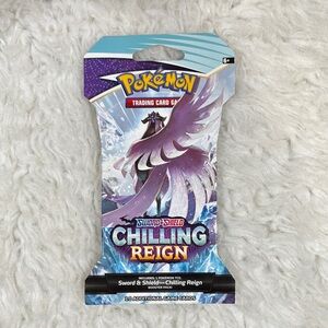 Pokemon Chilling Reign Trading Card Pack - Blue and Purple